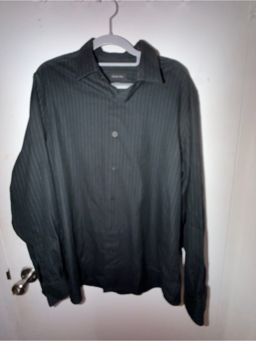 Massimo Dutti Black Pinstripe Dress Shirt